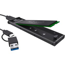 Trust Boîtier SSD M2 NVMe USB-C 10Gbps, Adaptateur pour Disque SSD Externe 4 to, Supporte 2230 2242 2260 2280 FAT32/NTFS/EXT4/ex