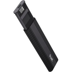 Trust Boîtier SSD M2 NVMe USB-C 10Gbps, Adaptateur pour Disque SSD Externe 4 to, Supporte 2230 2242 2260 2280 FAT32/NTFS/EXT4/ex