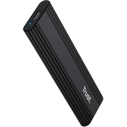 Trust Boîtier SSD M2 NVMe USB-C 10Gbps, Adaptateur pour Disque SSD Externe 4 to, Supporte 2230 2242 2260 2280 FAT32/NTFS/EXT4/ex