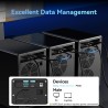 Boîtier de disque dur à 6 baies avec ventilateur pour disque dur SATA HDD/SSD 2,5/3,5" avec USB A/C 3.2 Gen 2, prend en charge l