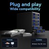Boîtier de disque dur à 6 baies avec ventilateur pour disque dur SATA HDD/SSD 2,5/3,5" avec USB A/C 3.2 Gen 2, prend en charge l