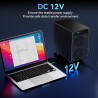 Boîtier de disque dur à 6 baies avec ventilateur pour disque dur SATA HDD/SSD 2,5/3,5" avec USB A/C 3.2 Gen 2, prend en charge l