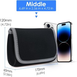 LENTION Étui de Rangement/Sac de Transport pour Accessoires électroniques (Adaptateur,Chargeur,Souris sans Fil,Téléphone Portabl