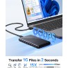 Boitier Disque Dur 2.5, ORICO 6Gbps USB C 3.1 Gen 1 Boitier Externe Disque pour SATA HDD et SSD de 2,5'' et 7/9.5 mm, accélérati