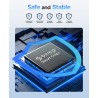 Boitier Disque Dur 2.5, ORICO 6Gbps USB C 3.1 Gen 1 Boitier Externe Disque pour SATA HDD et SSD de 2,5'' et 7/9.5 mm, accélérati