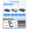 Boitier Disque Dur 2.5, ORICO 6Gbps USB C 3.1 Gen 1 Boitier Externe Disque pour SATA HDD et SSD de 2,5'' et 7/9.5 mm, accélérati