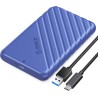Boitier Disque Dur 2.5, ORICO 6Gbps USB C 3.1 Gen 2 Boitier Externe Disque pour SATA HDD et SSD de 2,5'' et 7/9.5 mm, accélérati