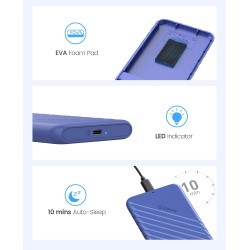 Boitier Disque Dur 2.5, ORICO 6Gbps USB C 3.1 Gen 2 Boitier Externe Disque pour SATA HDD et SSD de 2,5'' et 7/9.5 mm, accélérati