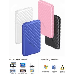Boitier Disque Dur 2.5, ORICO 6Gbps USB C 3.1 Gen 2 Boitier Externe Disque pour SATA HDD et SSD de 2,5'' et 7/9.5 mm, accélérati