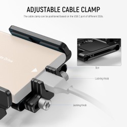 Neewer Support de Montage SSD en Aluminium avec Cold Shoe Serre Câble, 1,6"-2,6"/40-65 mm Compatible avec Samsung T5 T7 SSD SanD