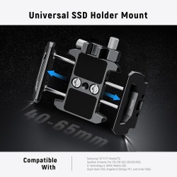 NEEWER Support SSD 40-65 mm à dégagement Rapide avec Pince de câble Compatible avec Cage de téléphone SmallRig pour 16 Pro Max 1