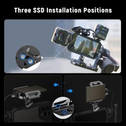 NEEWER Support SSD 40-65 mm à dégagement Rapide avec Pince de câble Compatible avec Cage de téléphone SmallRig pour 16 Pro Max 1