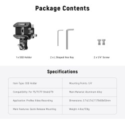 NEEWER Support SSD 40-65 mm à dégagement Rapide avec Pince de câble Compatible avec Cage de téléphone SmallRig pour 16 Pro Max 1