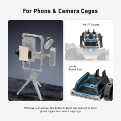 Neewer Support Universel SSD avec Griffe/Pince de câble, 4,1 à 6,6 cm pour SSD T5 T7 T9, Compatible avec Cage SmallRig pour Cage