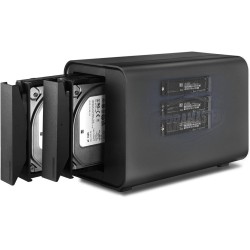 TERRAMASTER D5 Hybrid HDD NVMe Boîtier - Stockage USB 3.2 Gen 2 10Gbps Type C 5 Baies Supportant Le Raid 0/1/Single/JBOD Exclusi