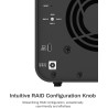 TERRAMASTER D5 Hybrid HDD NVMe Boîtier - Stockage USB 3.2 Gen 2 10Gbps Type C 5 Baies Supportant Le Raid 0/1/Single/JBOD Exclusi