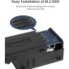 TERRAMASTER D5 Hybrid HDD NVMe Boîtier - Stockage USB 3.2 Gen 2 10Gbps Type C 5 Baies Supportant Le Raid 0/1/Single/JBOD Exclusi
