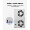 TERRAMASTER D6-320 Boîtier de Disque Dur Externe - 6 Baies USB 3.2 Gen2 10Gbps Type-C, Stockage HSD à Châssis Chaud Amovible, Pr