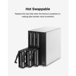 TERRAMASTER D6-320 Boîtier de Disque Dur Externe - 6 Baies USB 3.2 Gen2 10Gbps Type-C, Stockage HSD à Châssis Chaud Amovible, Pr