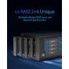 TERRAMASTER D8 Hybrid 8 Baies HDD NVMe Boîtier USB 3.2 Gen 2 10Gbps Type C Le Stockage USB Prend en Charge Les Matrices de Disqu