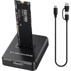 Station d'accueil M.2 NVMe et SATA vers USB C, adaptateur M.2 vers USB C, lecteur de carte SSD externe 10 Gbit/s, compatible ave