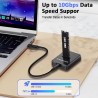 Station d'accueil M.2 NVMe et SATA vers USB C, adaptateur M.2 vers USB C, lecteur de carte SSD externe 10 Gbit/s, compatible ave