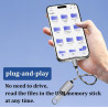 Adaptateur USB C vers USB, Câble OTG USB Type C vers USB A, Adattatore da USB C a USB A, Compatible avec iPhone 15 Pro/Max, iPad