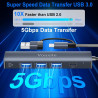Adaptateur USB Ethernet, 5 en 1 Adaptateur Type-C vers Ethernet RJ45 Gigabit 1000 Mbps, HUB Type-C LAN avec 3 Ports USB 3.0 et 1