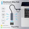 Adaptateur Ethernet USB C,Adaptateur USB Ethernet,1000Mbps 2-en-1 Us b-c ethernet,1Gbps Adap tateur RJ45 u-sb,Thunderbolt vers R