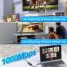 Adaptateur Ethernet USB C,Adaptateur USB Ethernet,1000Mbps 2-en-1 Us b-c ethernet,1Gbps Adap tateur RJ45 u-sb,Thunderbolt vers R
