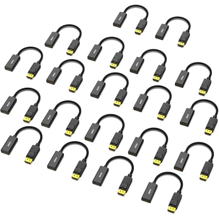 BENFEI DisplayPort vers HDMI Lot de 20, Adaptateur plaqué Or DP Display Port vers HDMI (mâle vers Femelle) Compatible pour Lenov
