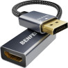 BENFEI Adaptateur DisplayPort vers HDMI 4K (2K@60Hz, 1080P@120Hz) Unidirectionnel DP Ordinateur vers HDMI Moniteur Compatible po