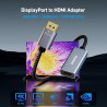 BENFEI Adaptateur DisplayPort vers HDMI 4K (2K@60Hz, 1080P@120Hz) Unidirectionnel DP Ordinateur vers HDMI Moniteur Compatible po