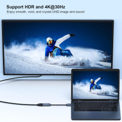 BENFEI Adaptateur DisplayPort vers HDMI 4K (2K@60Hz, 1080P@120Hz) Unidirectionnel DP Ordinateur vers HDMI Moniteur Compatible po