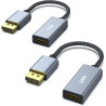 BENFEI Lot de 2 câbles adaptateurs DisplayPort vers HDMI 4K (2K 60 Hz, 1080p 120 Hz) Uni-directionnel Display Port vers HDMI Mon