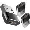 Clem Tech - Lot de 3 Adaptateurs USB C vers USB Convertisseur Type-C Femelle vers USBA Mâle 2.0 Charge Rapide Compatible Tous Sm