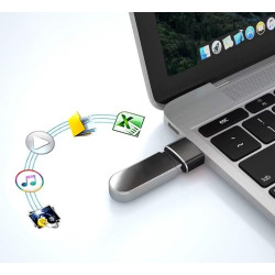 Clem Tech - Lot de 3 Adaptateurs USB C vers USB Convertisseur Type-C Femelle vers USBA Mâle 2.0 Charge Rapide Compatible Tous Sm
