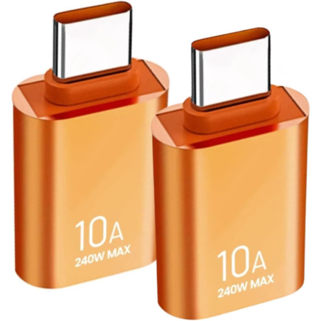 Clem Tech - Lot de 2 Adaptateurs USB - USBC - Convertisseur Type USBA vers Port U SBC - Charge et Transfert de Données Rapide 10