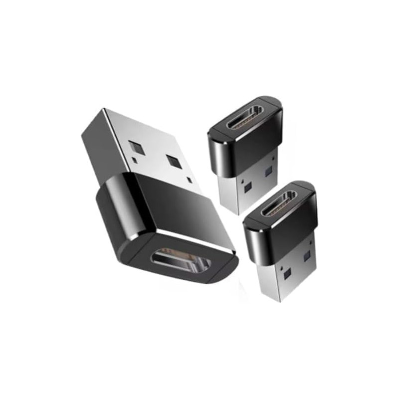 Clem Tech/Lot de 150 Adaptateurs USB C vers USB Convertisseur Type-C Femelle vers USBA Mâle 2.0 Charge Rapide (50 Sachets de 3 P