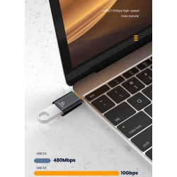 Clem Tech - Lot de 2 Adaptateurs USB - USBC - Convertisseur Type USBA vers Port U SBC - Charge Transfert de Données Rapide 6A