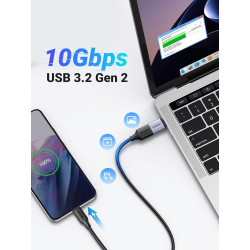 Uvert adaptateur usb c vers usb a 3.2 10gbps otg lot de 2 compatible avec iphone 17 pro max air 16 15 macbook air imac ipad gala