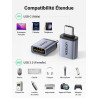 Uvert adaptateur usb c vers usb a 3.2 10gbps otg lot de 2 compatible avec iphone 17 pro max air 16 15 macbook air imac ipad gala