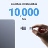Uvert adaptateur usb c vers usb a 3.2 10gbps otg lot de 2 compatible avec iphone 17 pro max air 16 15 macbook air imac ipad gala