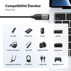 Uvert adaptateur usb c vers usb a 3.2 10gbps otg lot de 2 compatible avec iphone 17 pro max air 16 15 macbook air imac ipad gala
