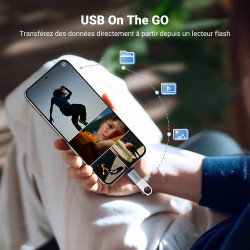 Uvert adaptateur usb c vers usb a 3.2 10gbps otg lot de 2 compatible avec iphone 17 pro max air 16 15 macbook air imac ipad gala
