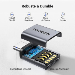 Uvert adaptateur usb c vers usb a 3.2 10gbps otg lot de 2 compatible avec iphone 17 pro max air 16 15 macbook air imac ipad gala