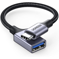 Uvert adaptateur usb c vers usb a 3.0 5gbps otg câble type-c mâle vers type-a femelle nylon tressé aluminium compatible avec iph