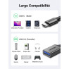 Uvert adaptateur usb c vers usb a 3.0 5gbps otg câble type-c mâle vers type-a femelle nylon tressé aluminium compatible avec iph