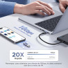 Uvert adaptateur usb c vers usb a otg 10gbps lot de 4 adaptateur type a vers type c charge rapide data sync compatible avec ipho