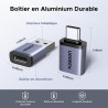 Uvert adaptateur usb c vers usb a otg 10gbps lot de 4 adaptateur type a vers type c charge rapide data sync compatible avec ipho